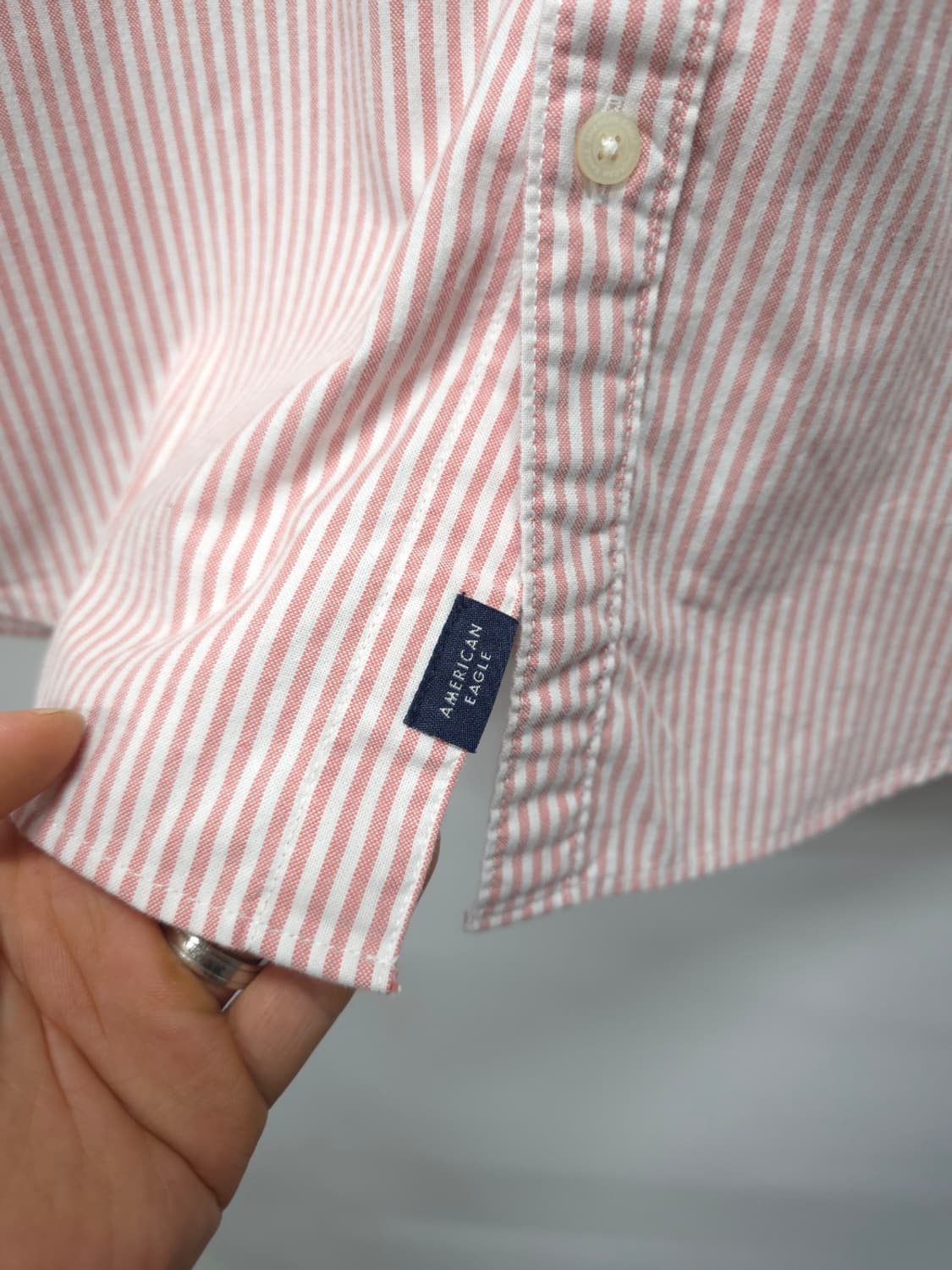 아메리칸이글 핑크 스트라이프 옥스포드 셔츠 (100~105) 상품이미지6