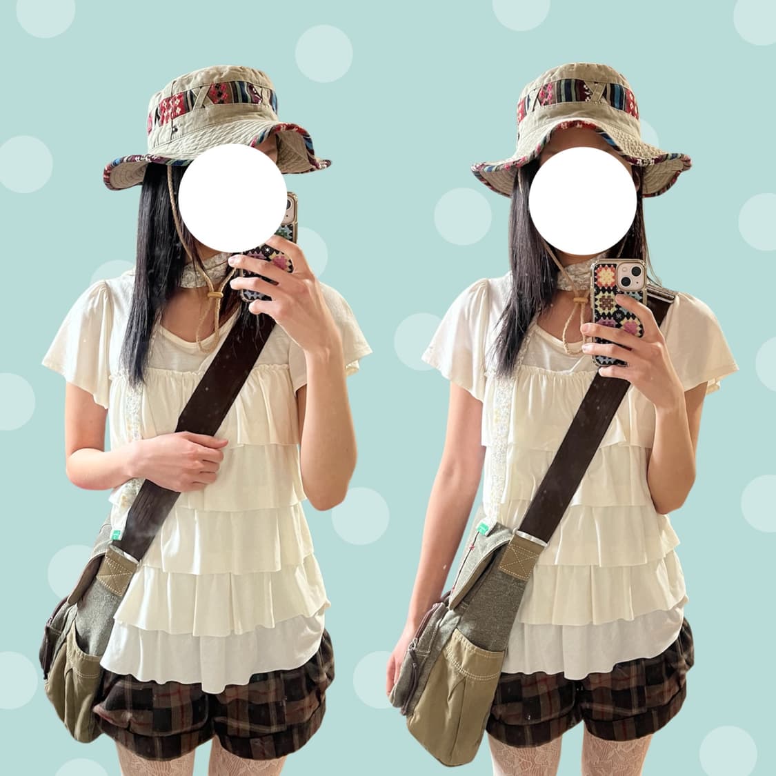 오일릴리 빈티지 모리걸 자수 크로스백 상품이미지2