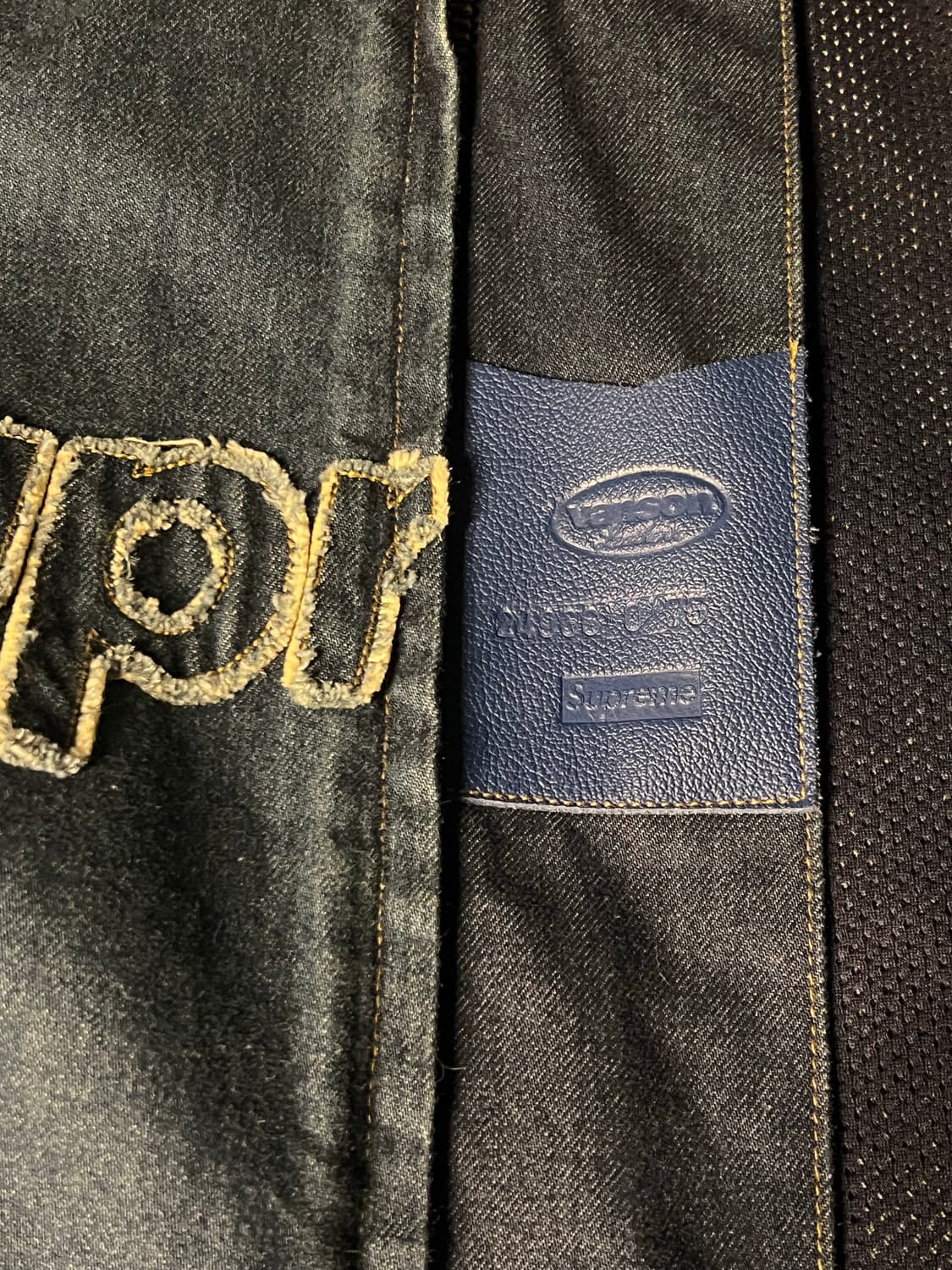 슈프림x밴슨 레더스 코듀라 데님 자켓 블루 L 상품이미지6