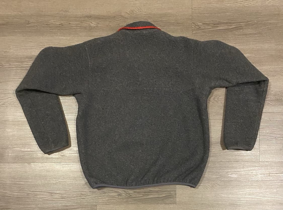 90s 파타고니아 신칠라 스냅-T 그레이/레드 USA 상품이미지5