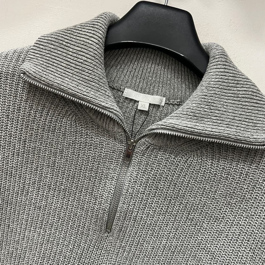 키뮤어 워셔블 하프집업 니트 XL 상품이미지3
