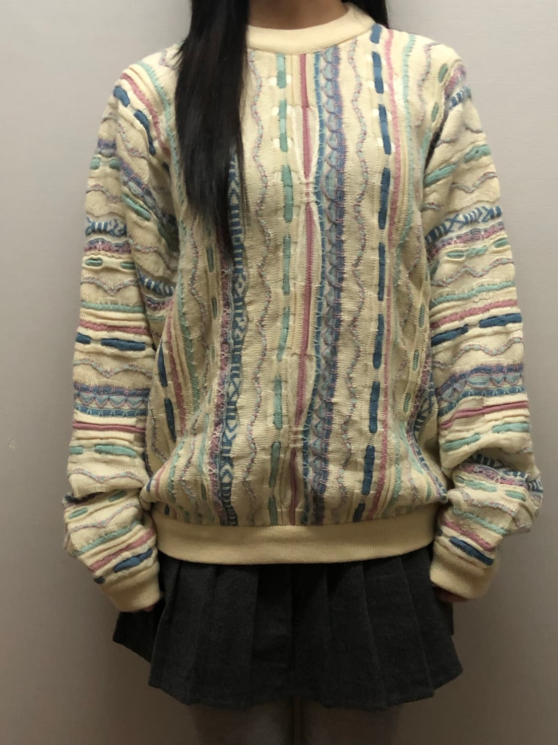 빈티지 소울오브오스트레일리아 믹스 컬러 케이블 니트 상품이미지6