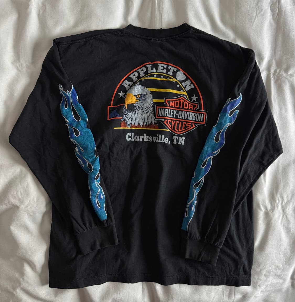 [XL] 90s-00s 빈티지 할리데이비슨 플레임 롱슬리브 티셔츠 상품이미지5