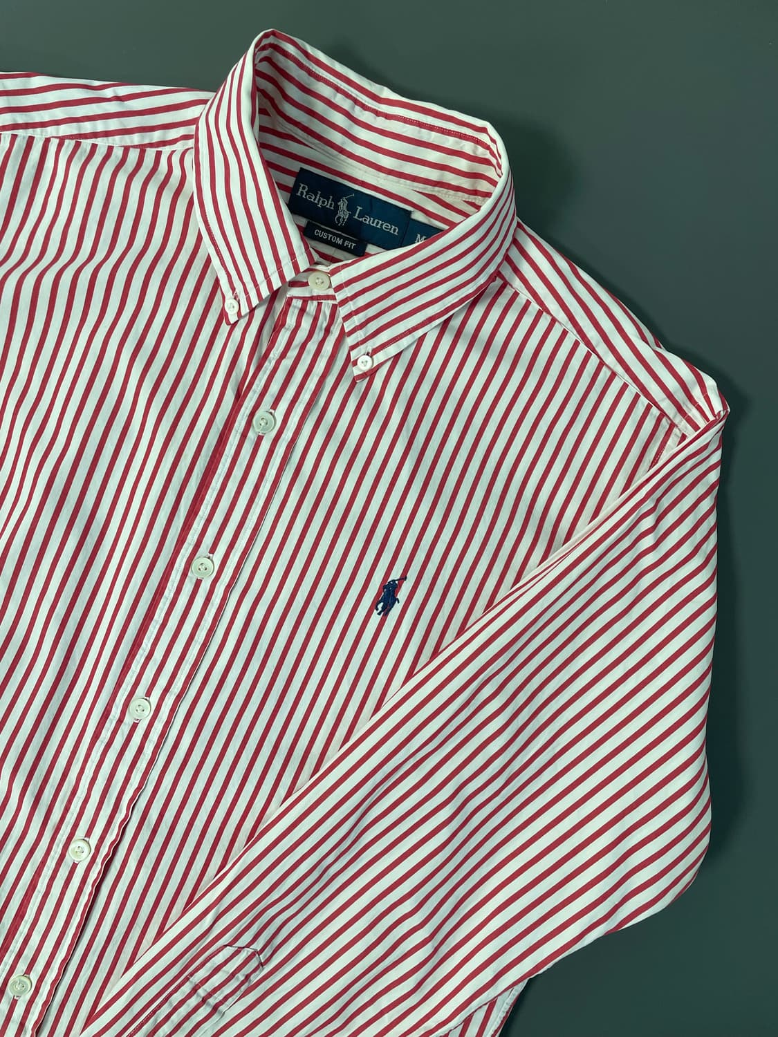 [M] 폴로 랄프로렌 코튼 자수포니 스트라이프 셔츠 커스텀 핏 상품이미지3