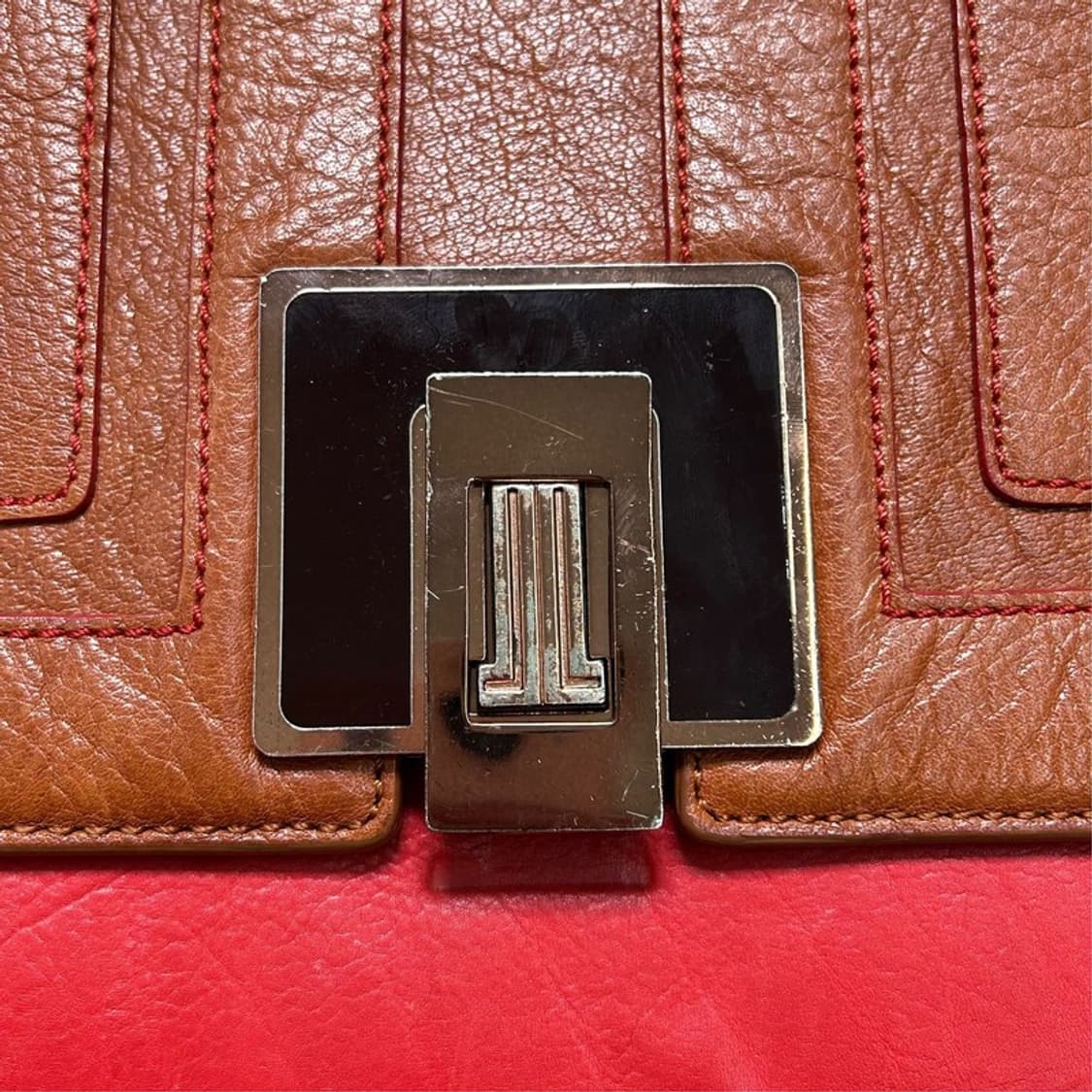 랑방 컬렉션 체인 숄더백 레드/브라운 상품이미지2