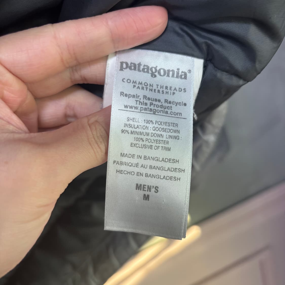파타고니아 다운스웨터 구스다운 경량패딩 실버 그레이  상품이미지3