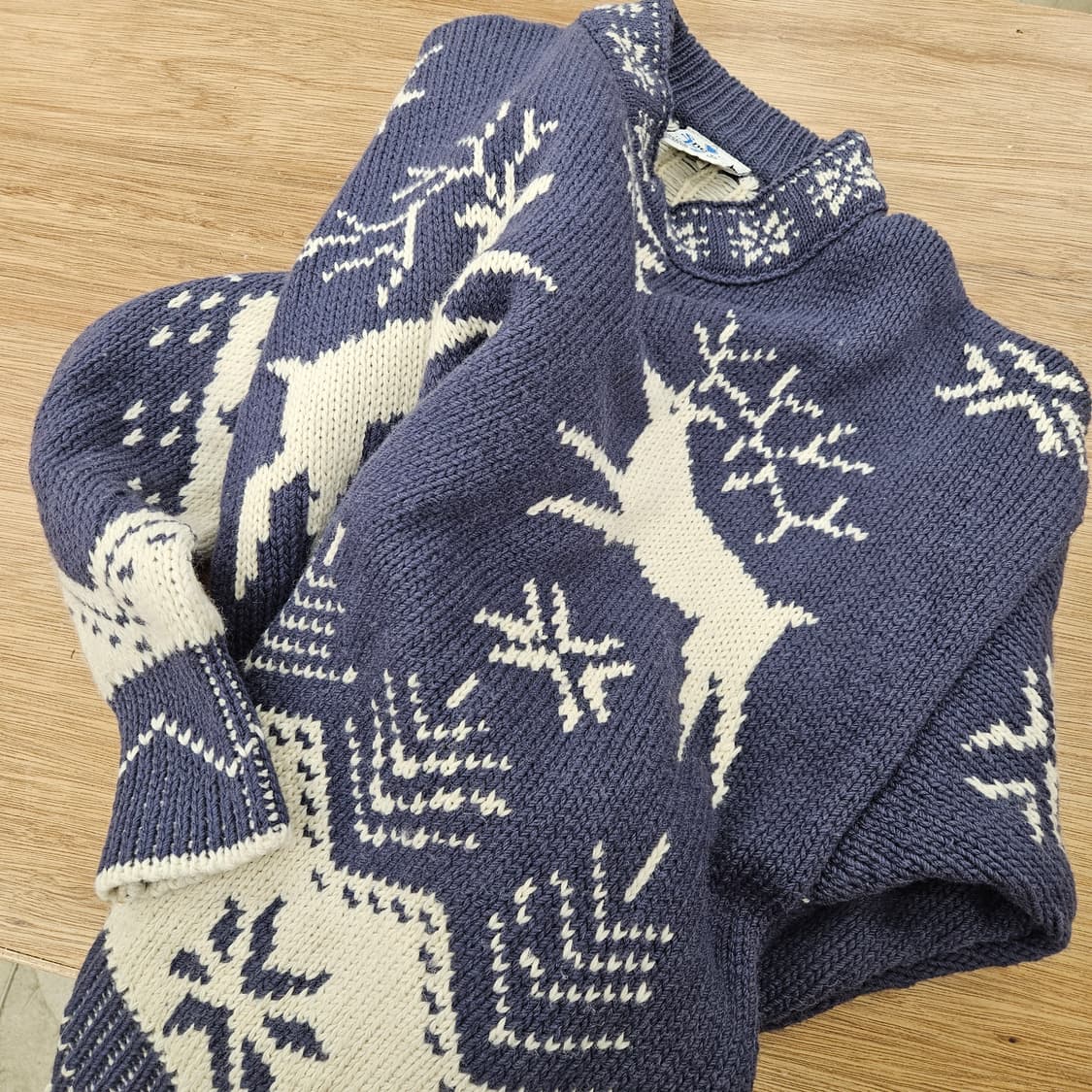 90's snowy peak 스노위픽 빈티지 니트 스웨터 뉴질랜드산 L 상품이미지7