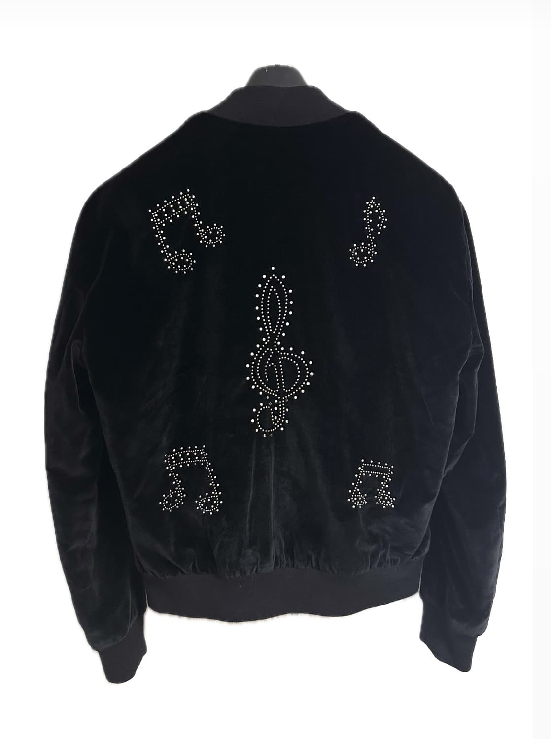 생로랑 16fw 뮤직노트 벨벳 블루종 자켓 상품이미지3