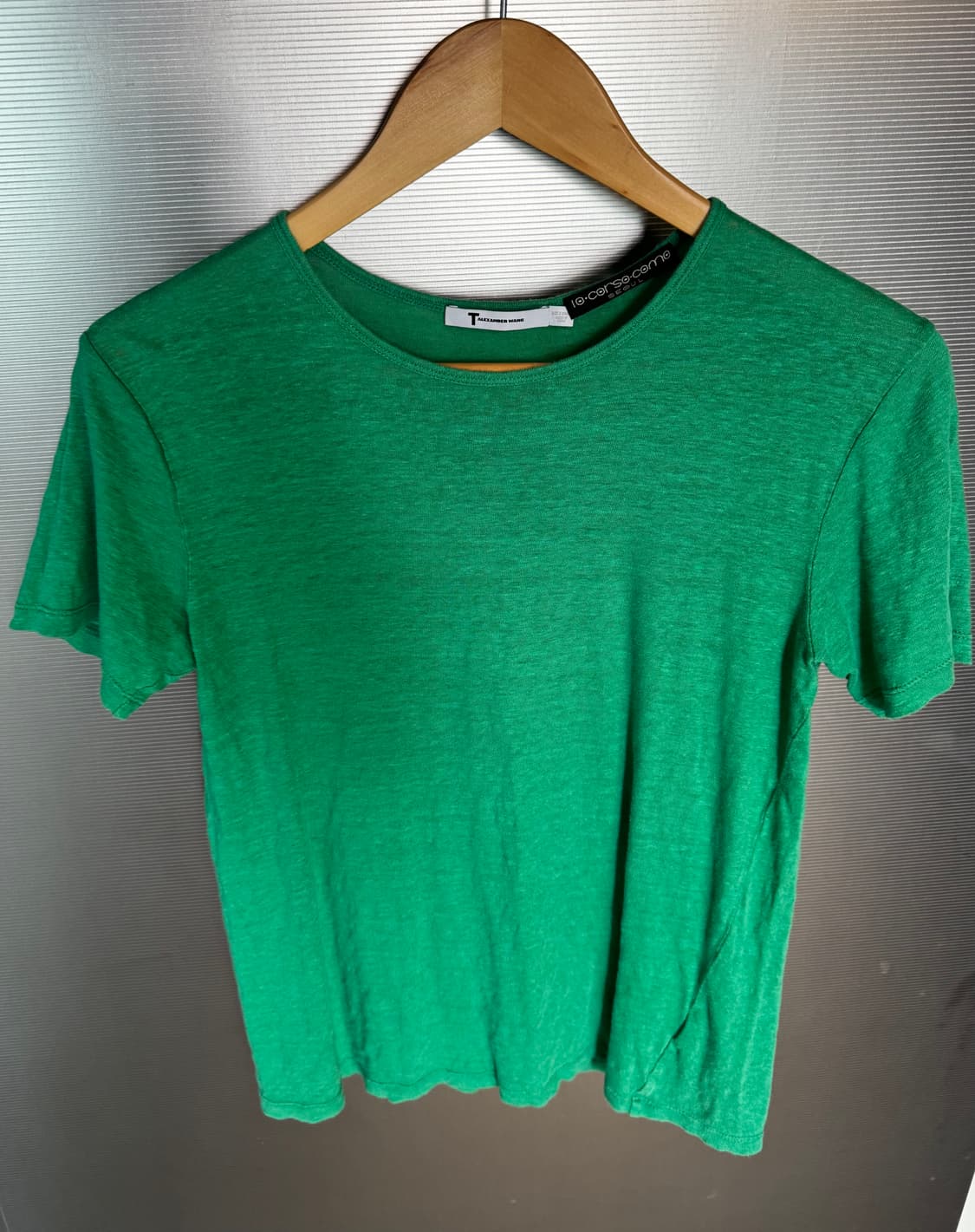 알랙산더 왕 그린 린넨 티 XS 상품이미지10