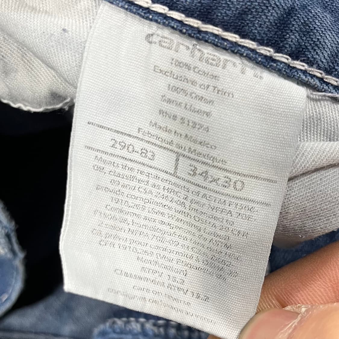 Carhartt 데님 카펜터 팬츠 (33“) 상품이미지6