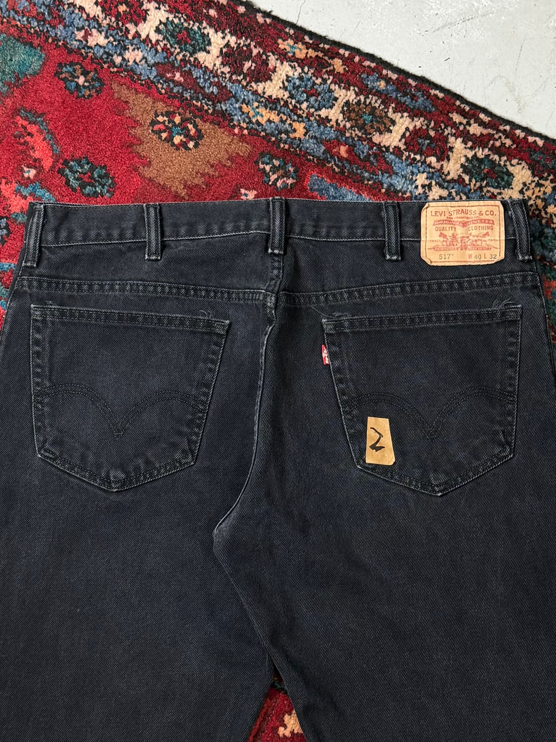 00's 빈티지 리바이스 517 블랙 부츠컷 플레어진 상품이미지7