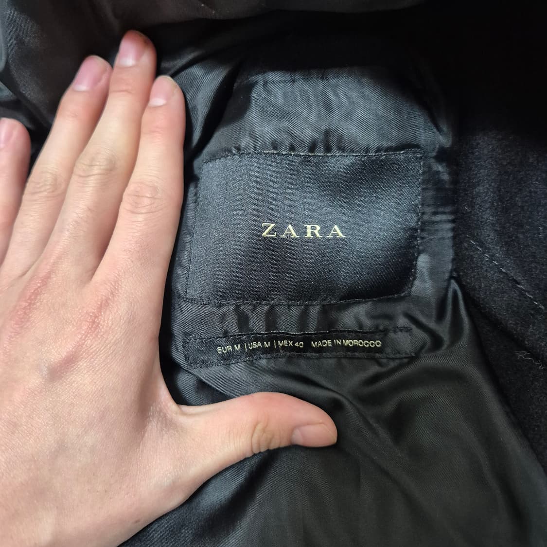 자라 베이직 모직 더블 코트 상품이미지5