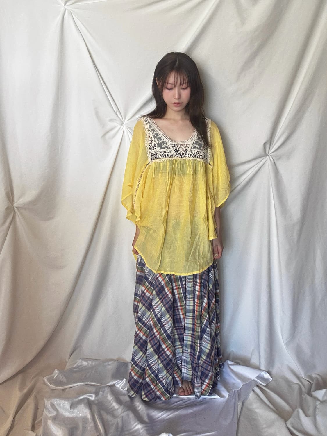 체크 스커트 상품이미지2