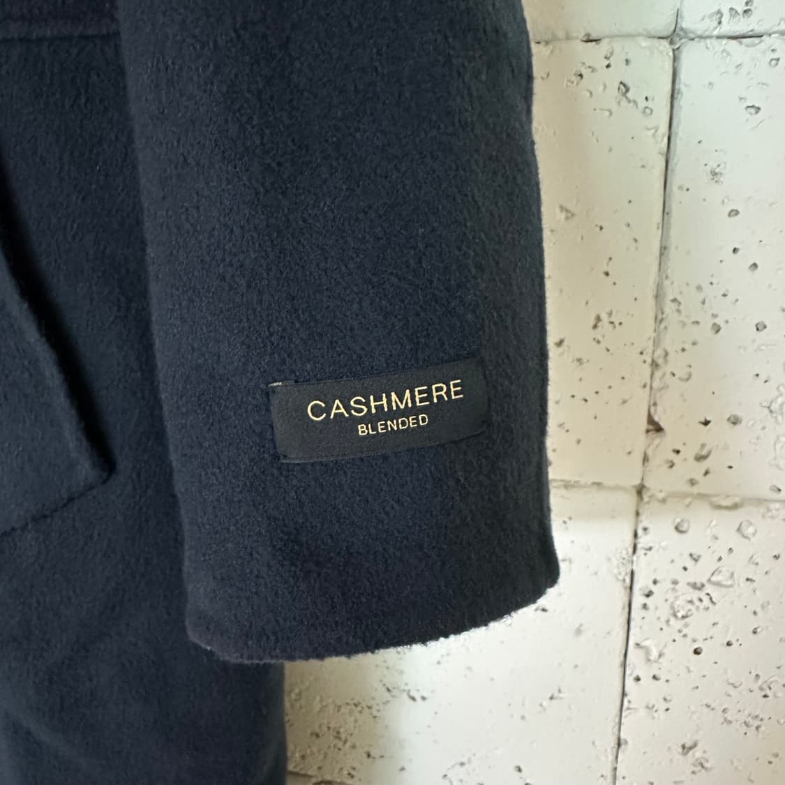 우먼85 스튜디오 톰보이 캐시미어 혼방 롱코트 네이비 상품이미지4