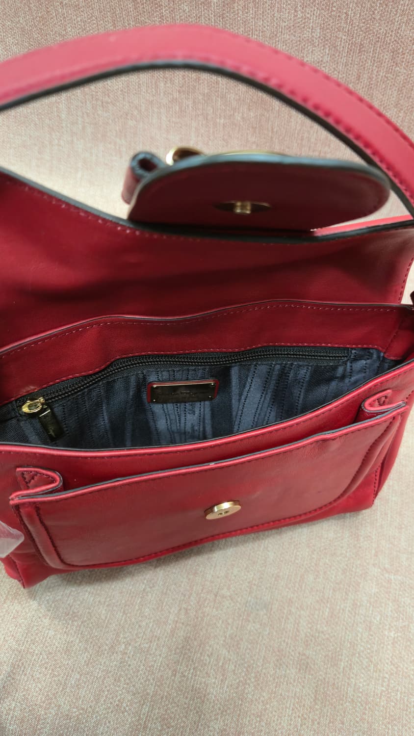 살바토레 페라가모 금장 빈티지 숄더백 레드  상품이미지7