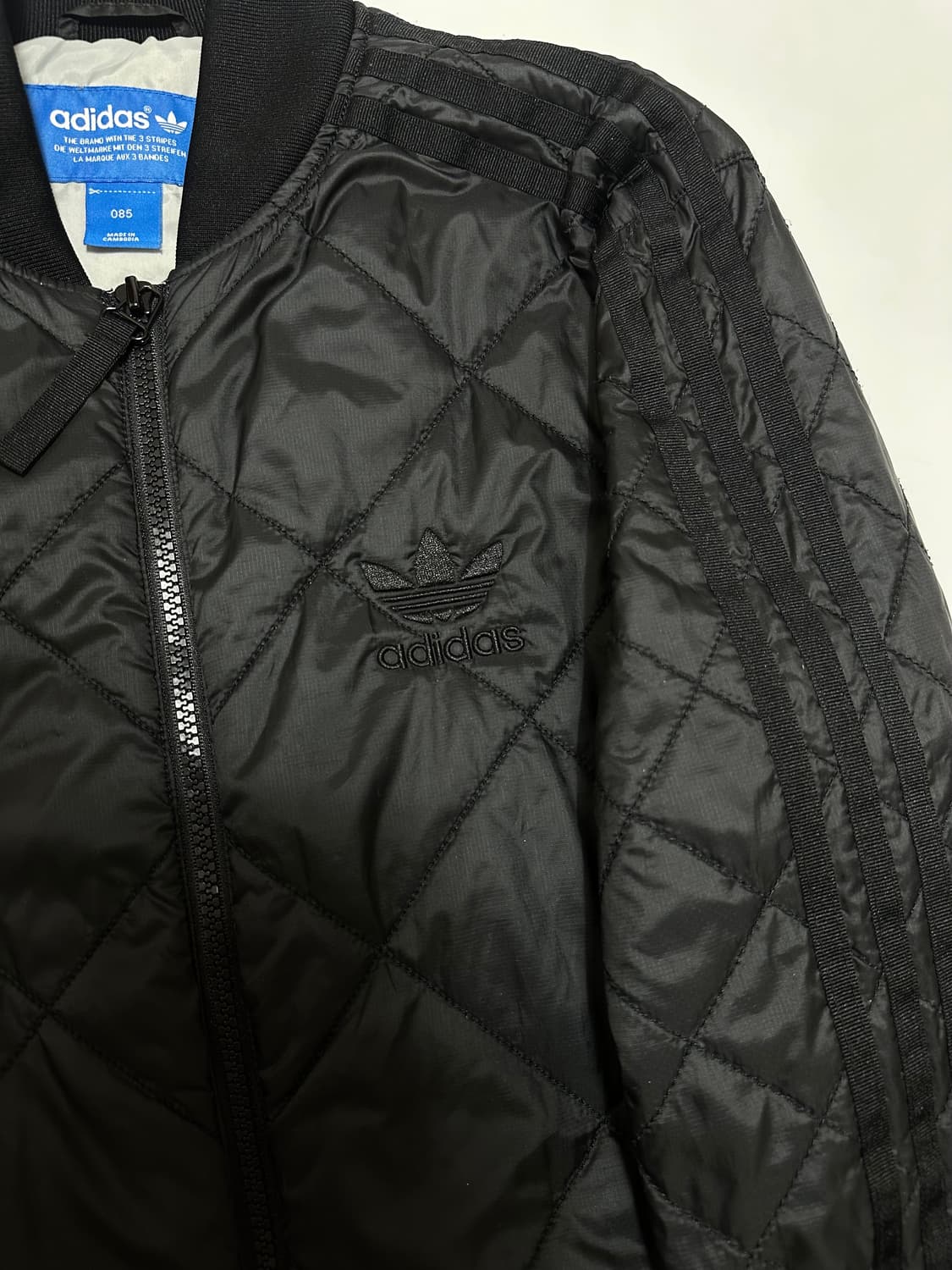 아디다스 SST 삼선 블랙 퀼팅 점퍼 상품이미지5