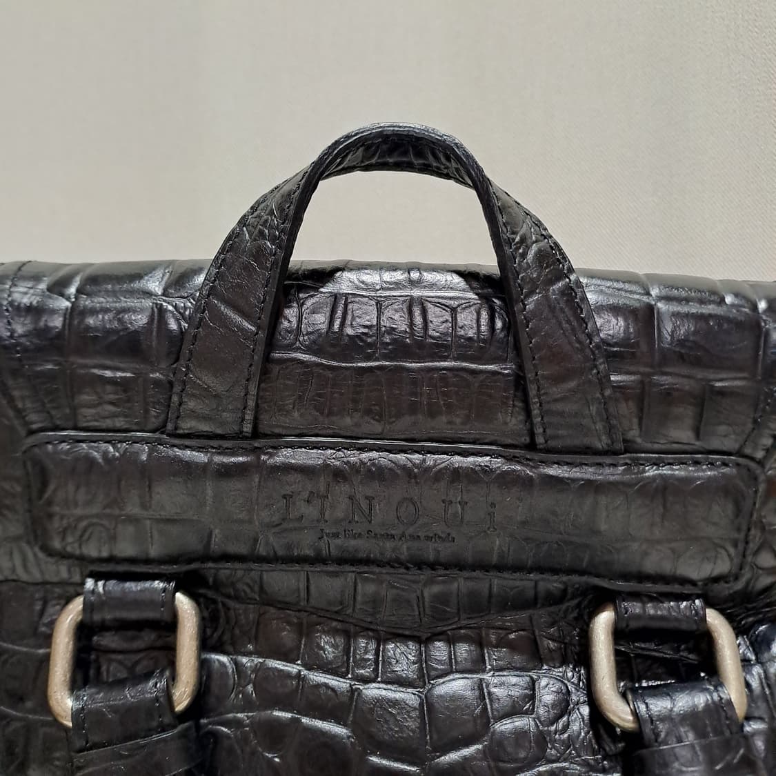 (새제품) 리누이 가죽 투포켓 백팩 B206 상품이미지7