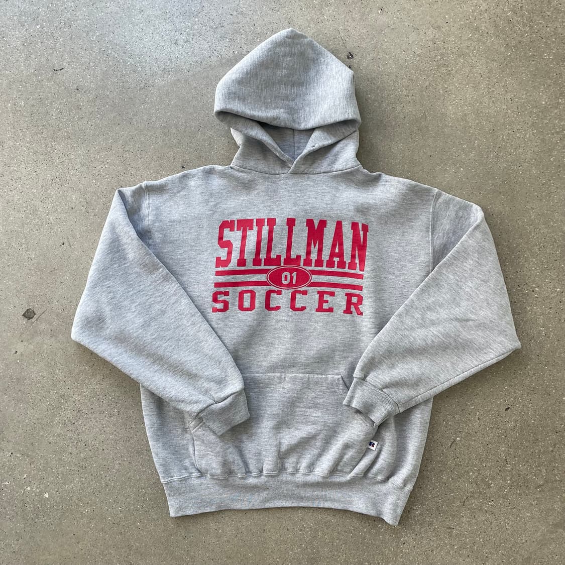 빈티지  러셀애슬레틱 후드 그레이(레드)made in mexico 상품이미지1