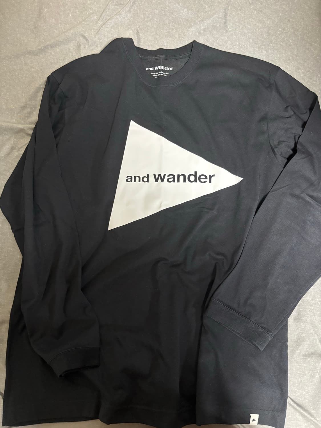 [앤드원더] 블랙 로고 긴팔 티셔츠 2XL 상품이미지2