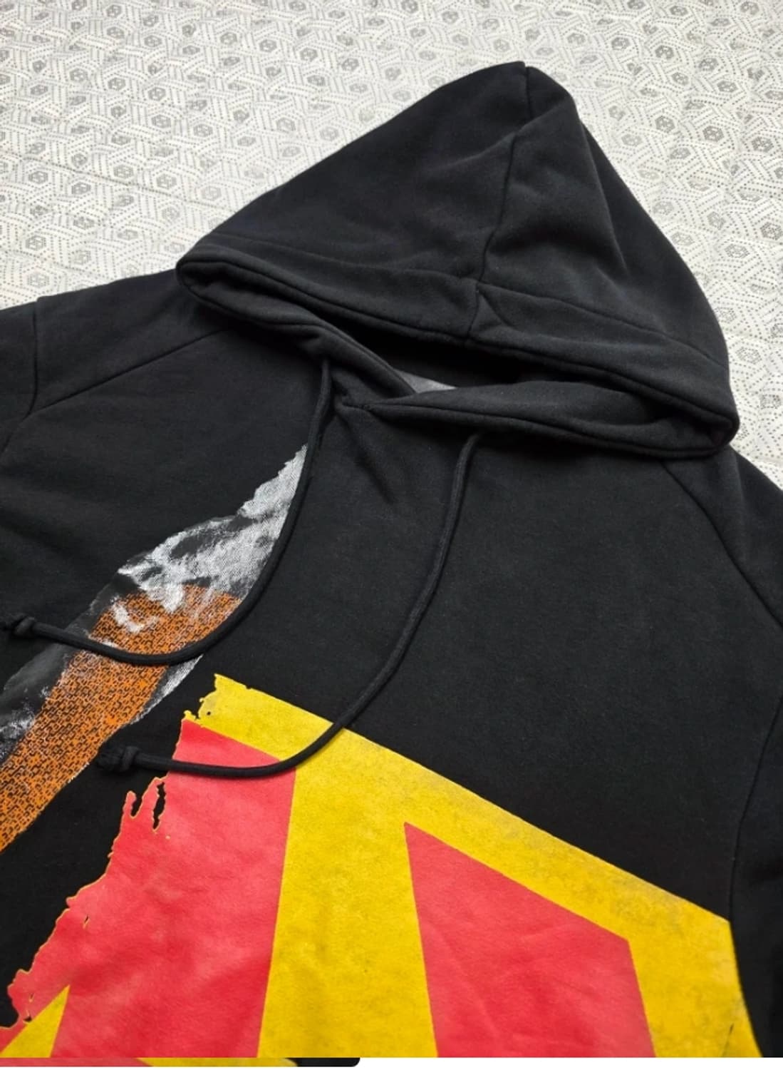 준지 블랙 프린팅 후드티 95 상품이미지3