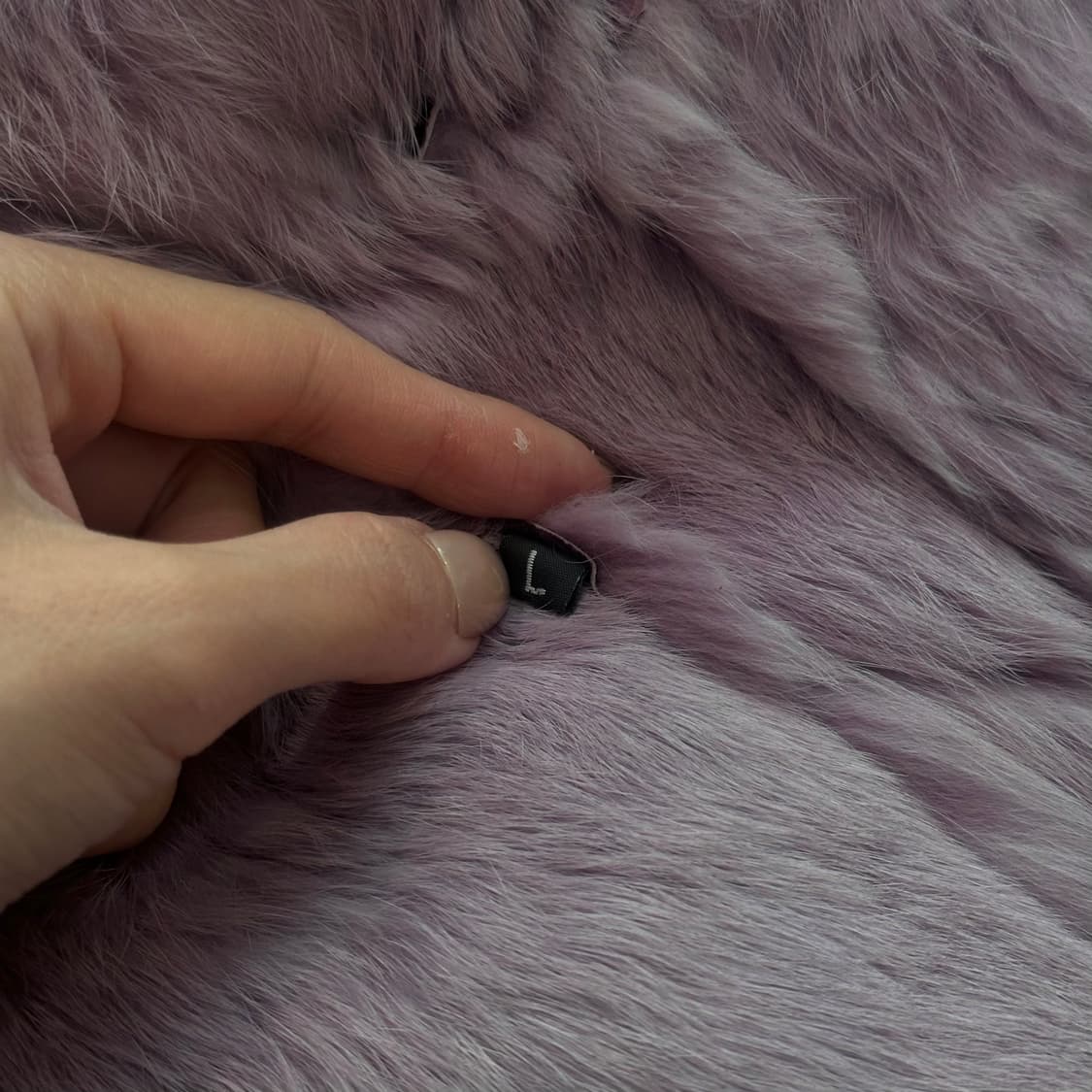 리얼가죽 퍼 트리밍 퍼플 자켓 상품이미지4