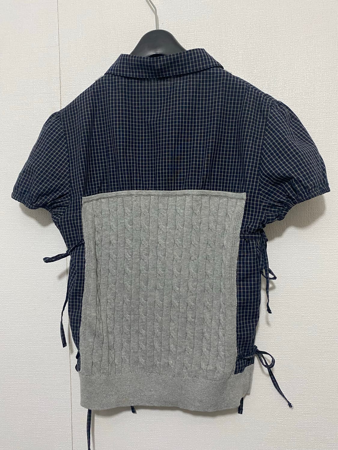 URBAN REVIVO 케이블 니트 일체형 블라우스 상품이미지5