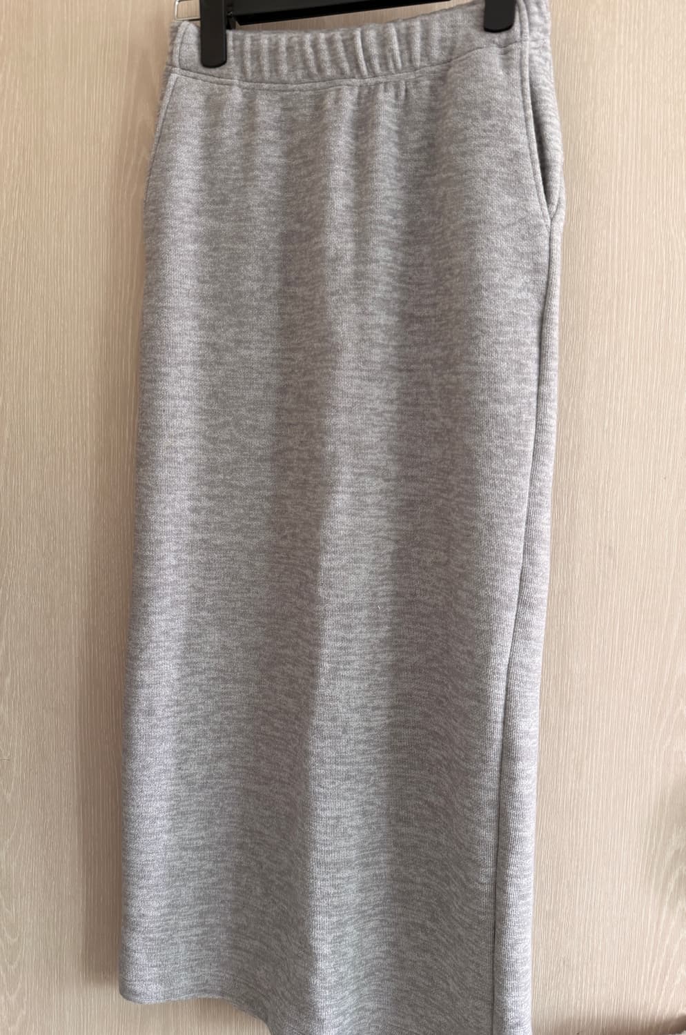 소윰 이중직 스커트 그레이 S 밴딩롱스커트  상품이미지3