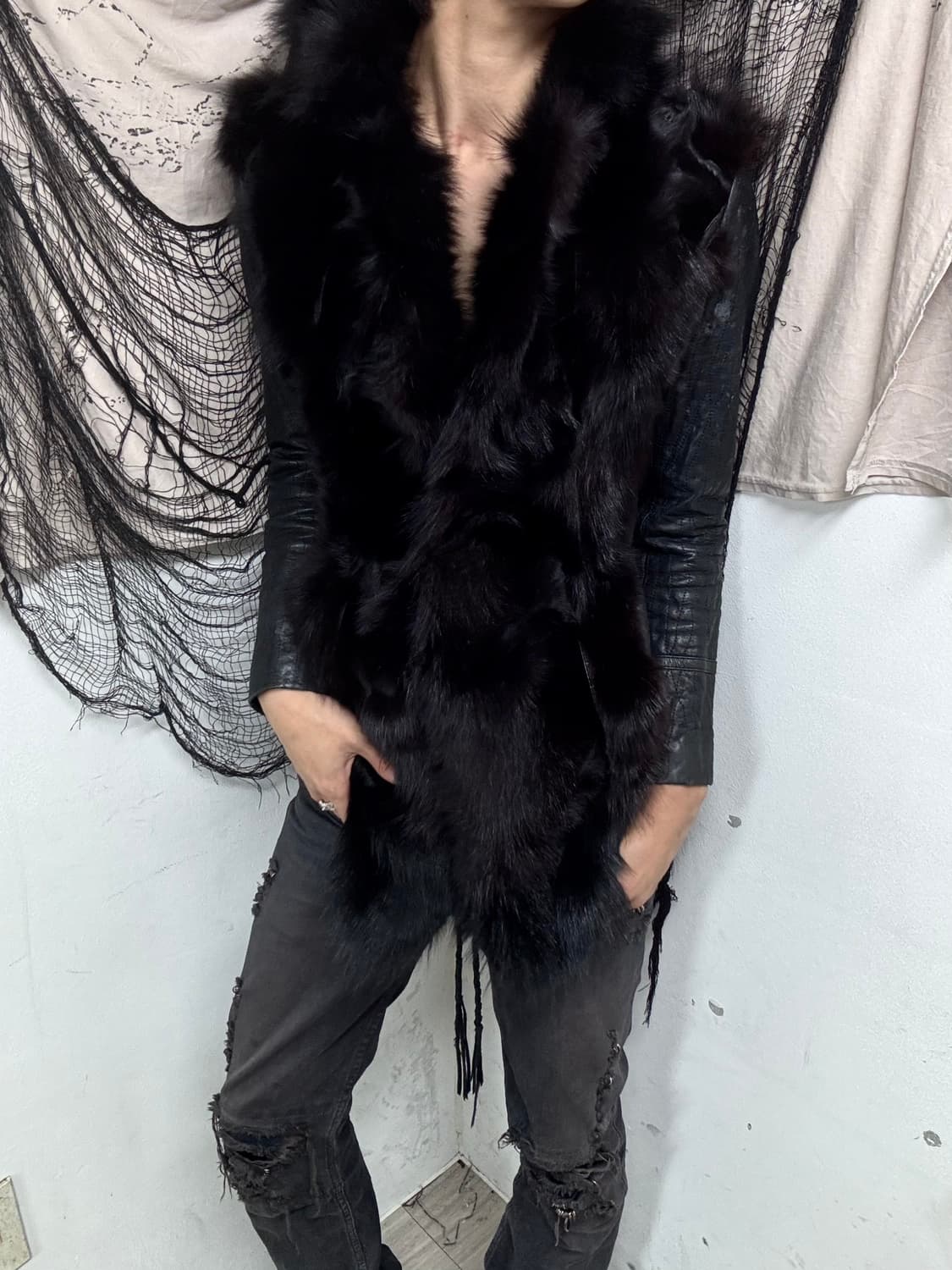 [VKEI] Fur Trimming SheepSkin Coat Jacke 상품이미지2