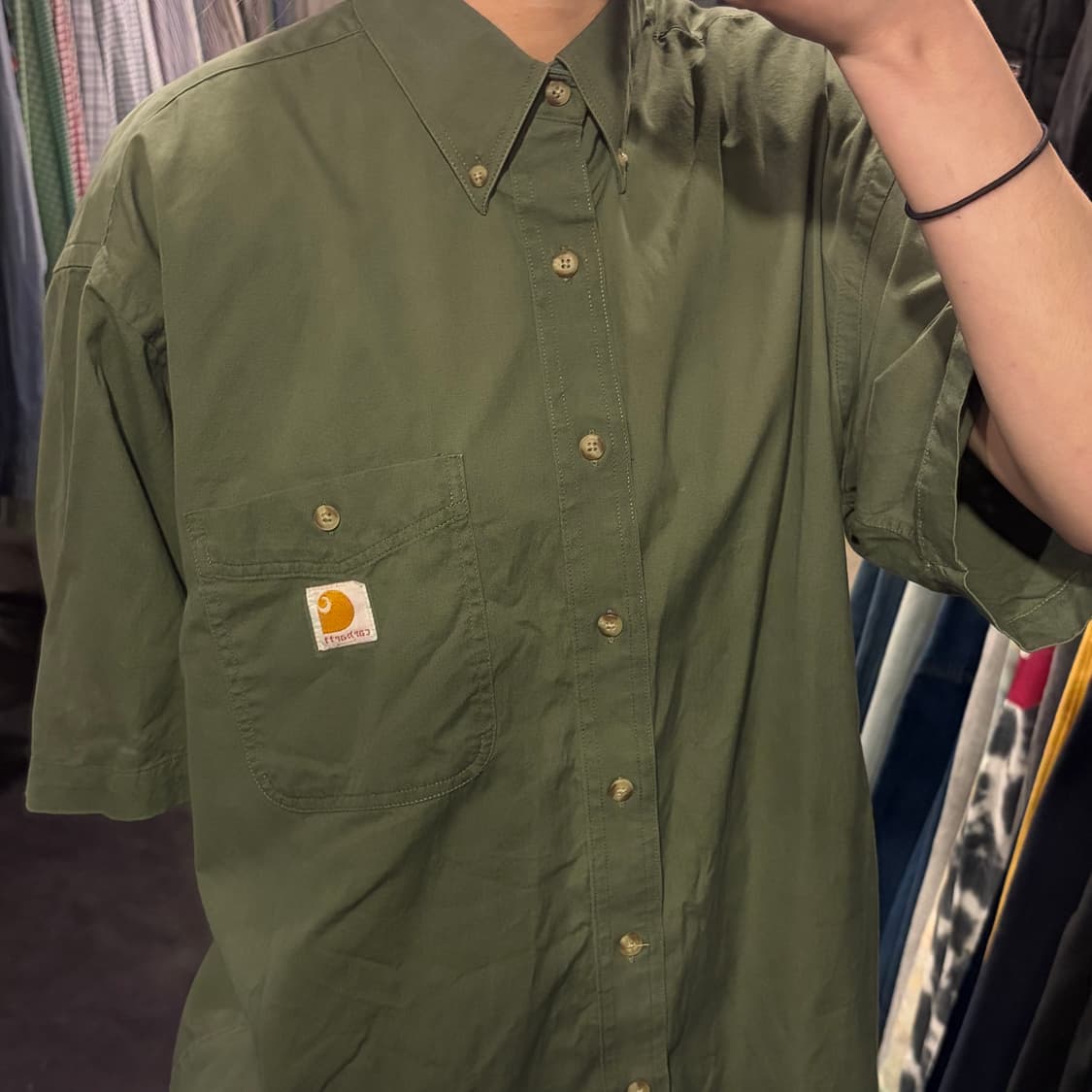 [IM] Carhartt 칼하트 반팔 셔츠 올리브 카키 상품이미지3
