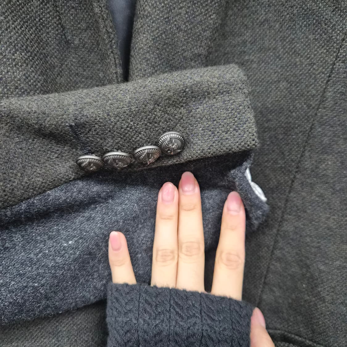 지오송지오 차콜 모직 자켓 남성 L 상품이미지4