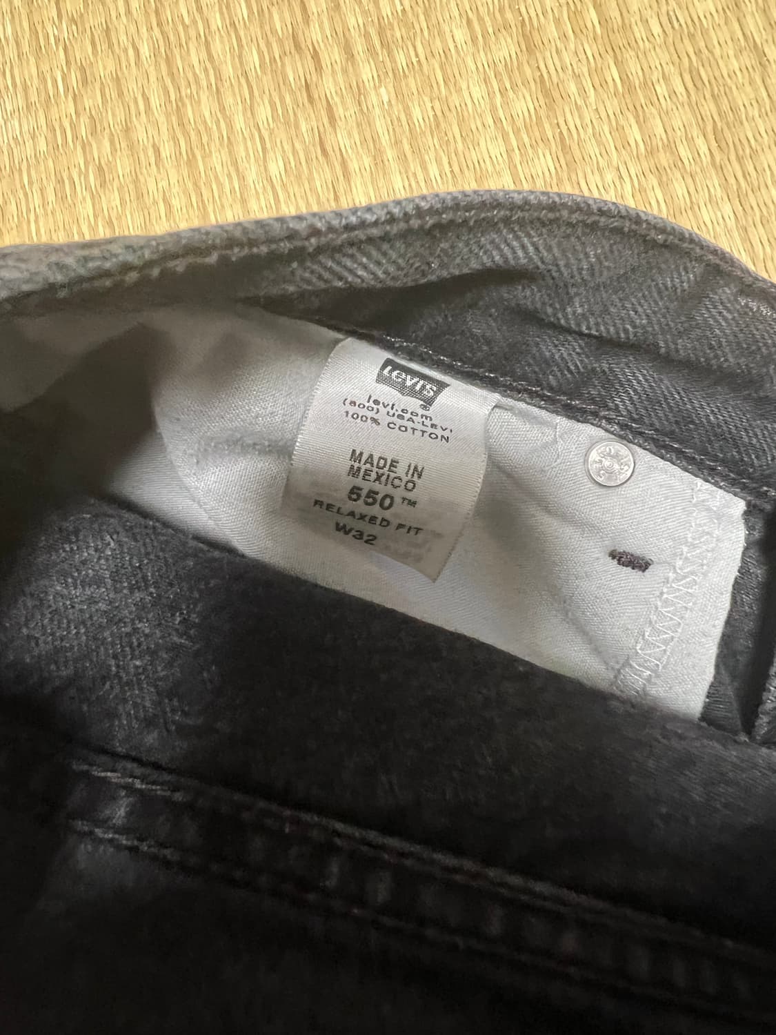리바이스 빈티지 550 데님 쇼츠 블랙 상품이미지4