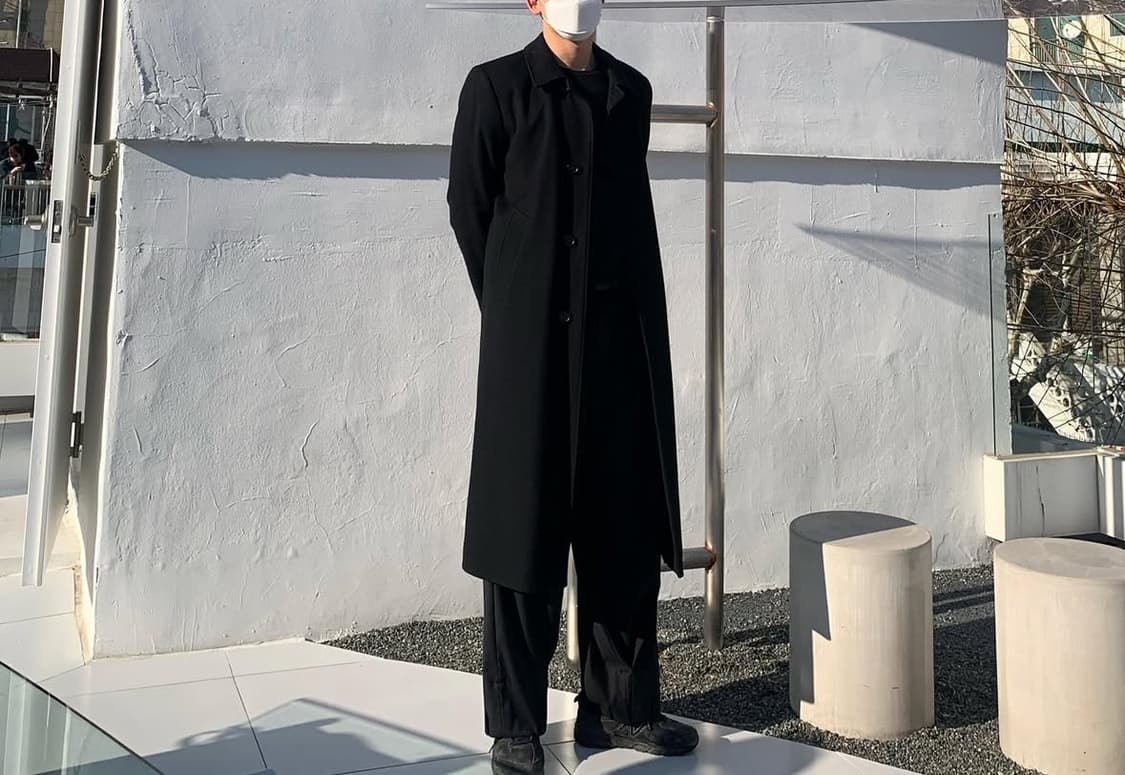 산드로옴므 울 롱코트 105 (착샷첨부) 상품이미지8