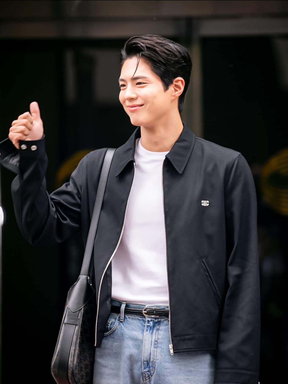 셀린느 25 S/S 트리옹프 비스코스 블루종 봄버 자켓 상품이미지1