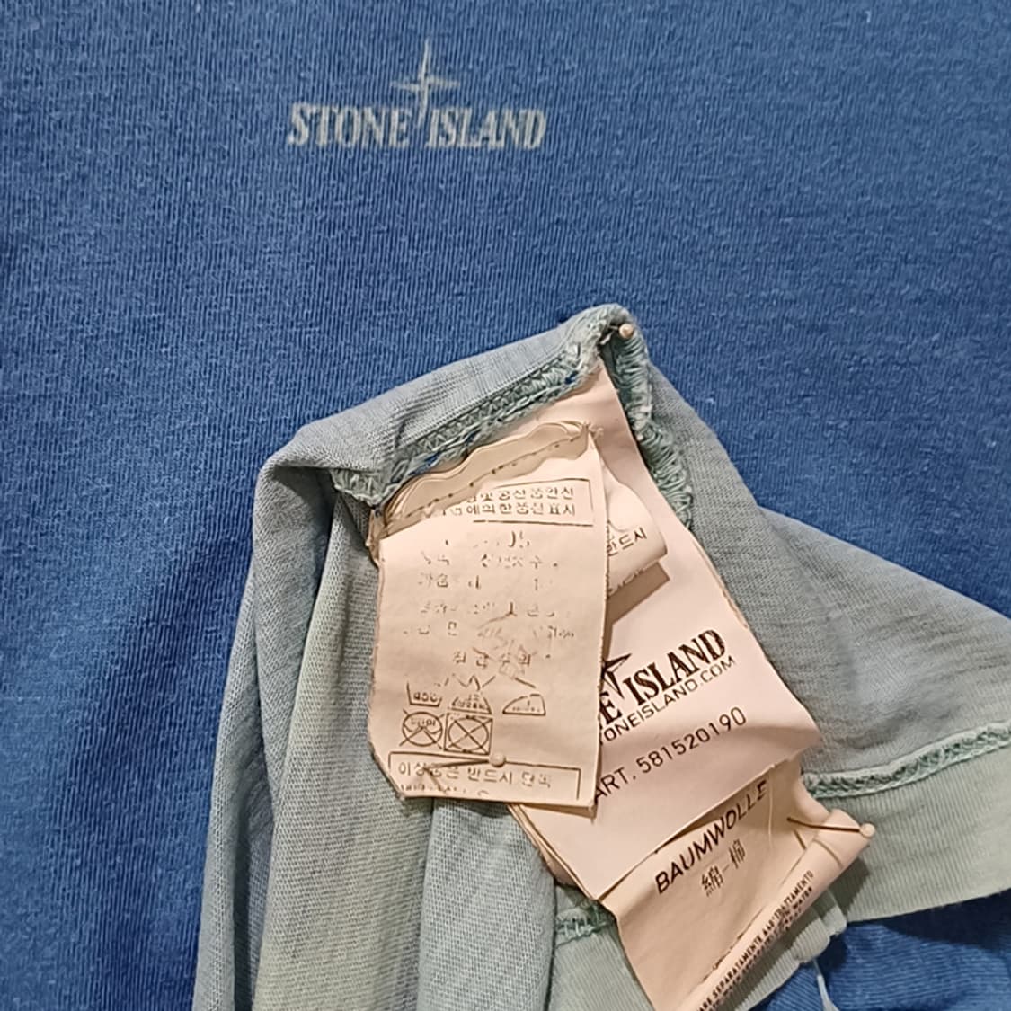 국내 스톤아일랜드 얇은 빈티지 라운드 반팔 티 남성 XL 사랑봉봉 상품이미지6