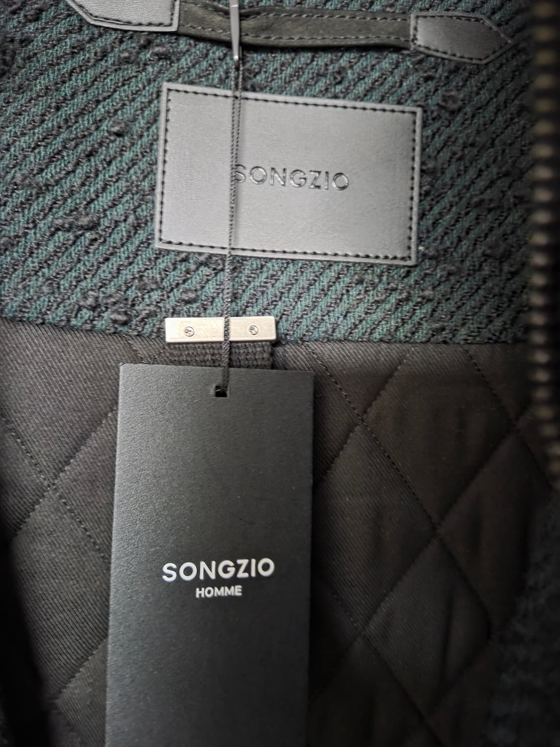 [새상품] 송지오옴므 컬렉션 텍스쳐 후드 숏 봄버자켓 46 상품이미지7