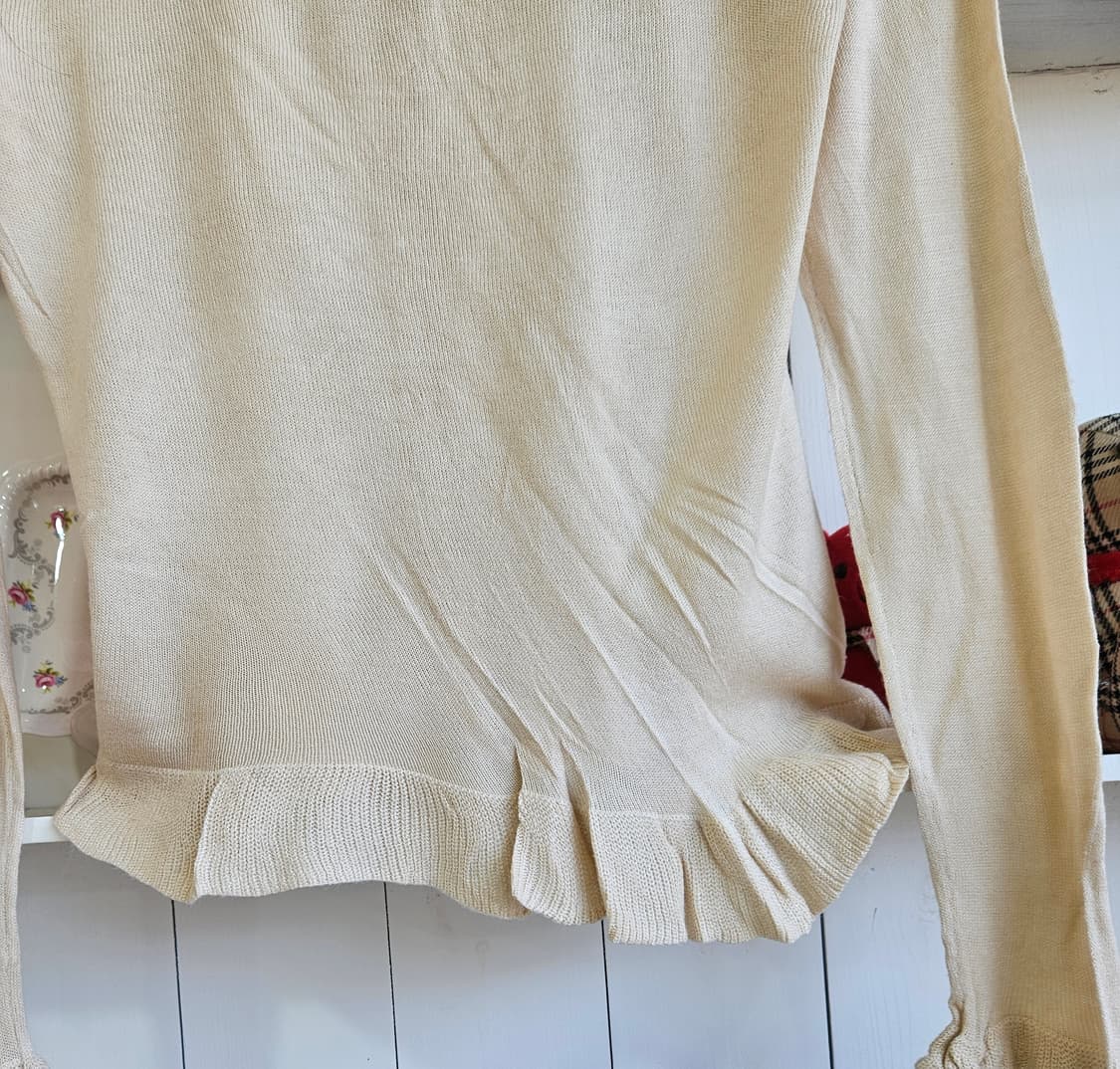 엑시즈팜(axes femme) 플라워 레이스 니트 가디건 상품이미지5