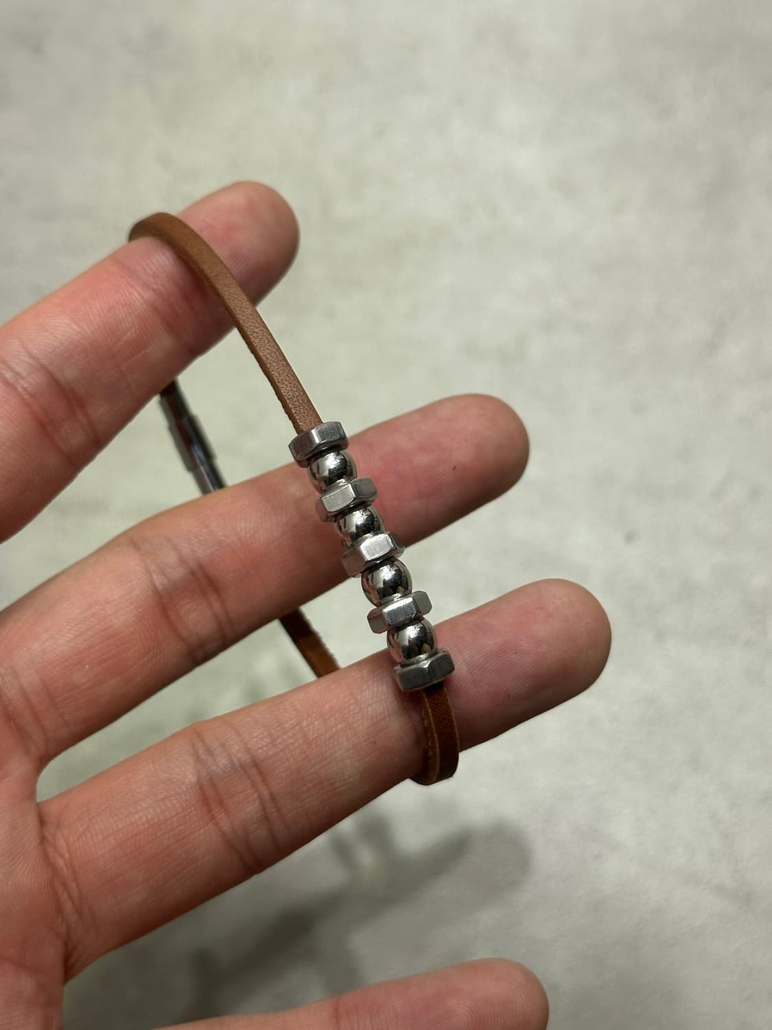 Nut ball - 너트 볼 레더팔찌/brown 상품이미지2