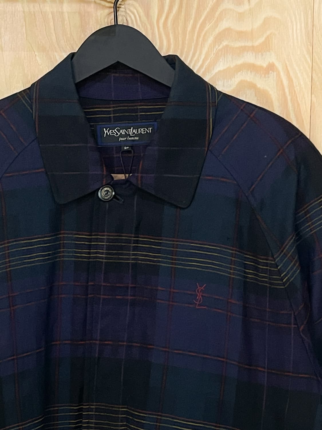 입생로랑 90s YSL 체크 울 자켓 상품이미지3