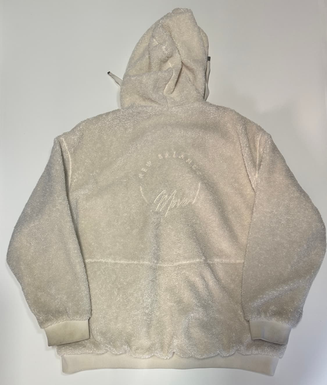 여성 뉴발란스 오버핏 뽀글이 후드 후리스 자켓 상품이미지2