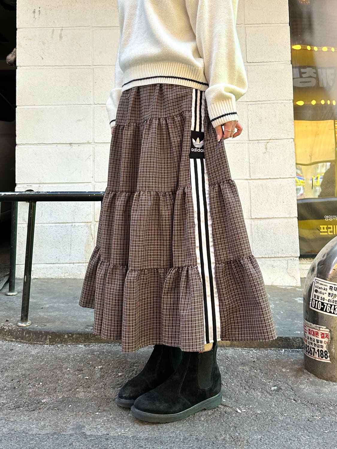 나오미 체크 캉캉 커스텀 스커트 상품이미지1