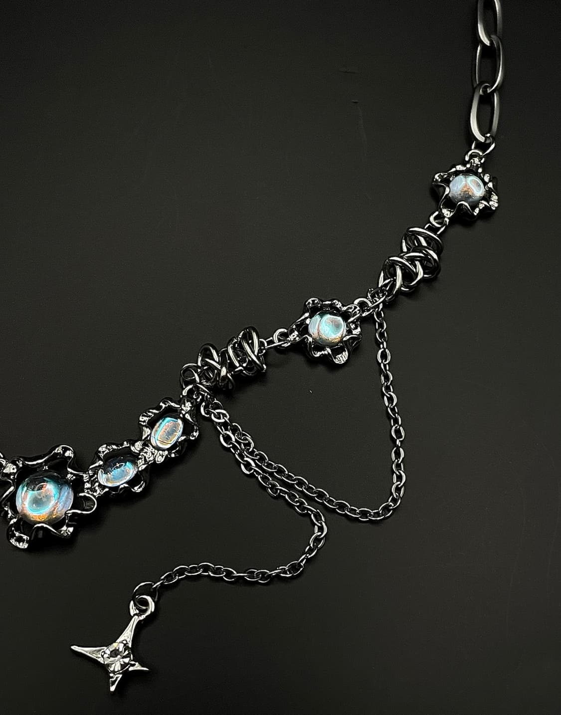 pcr053 Y2K sky emerald necklace 상품이미지2