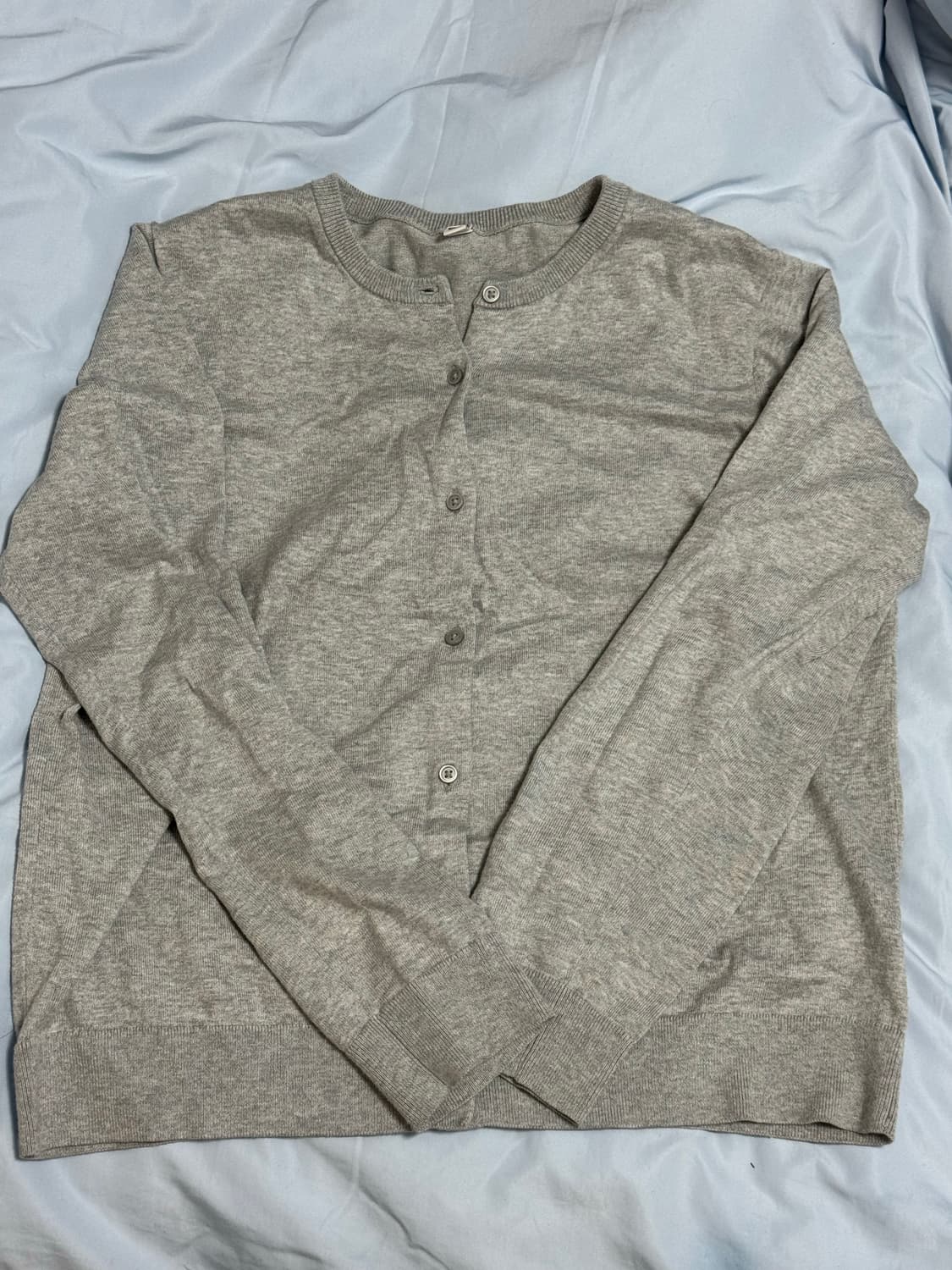 유니클로 UV PROTECTION크루넥가디건(긴팔) 그레이 XXL 상품이미지2