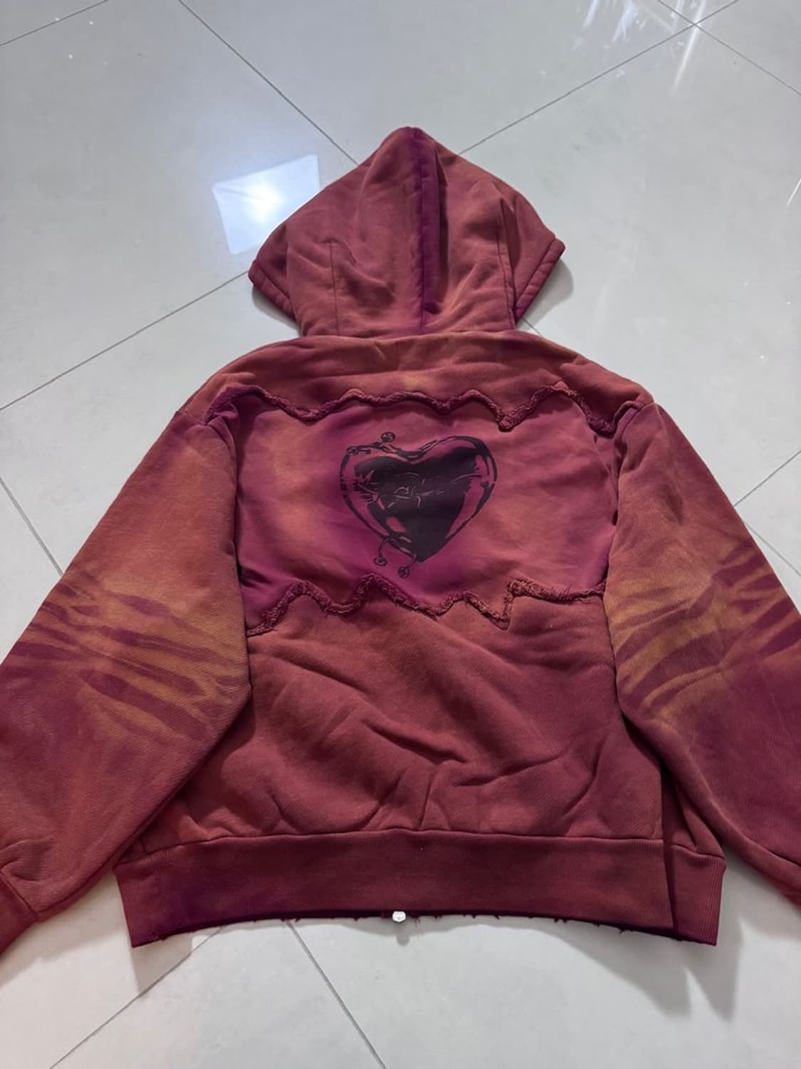 PIERCE HEART OVERSIZE 피어스 하트 오버사이즈 후드티 상품이미지6