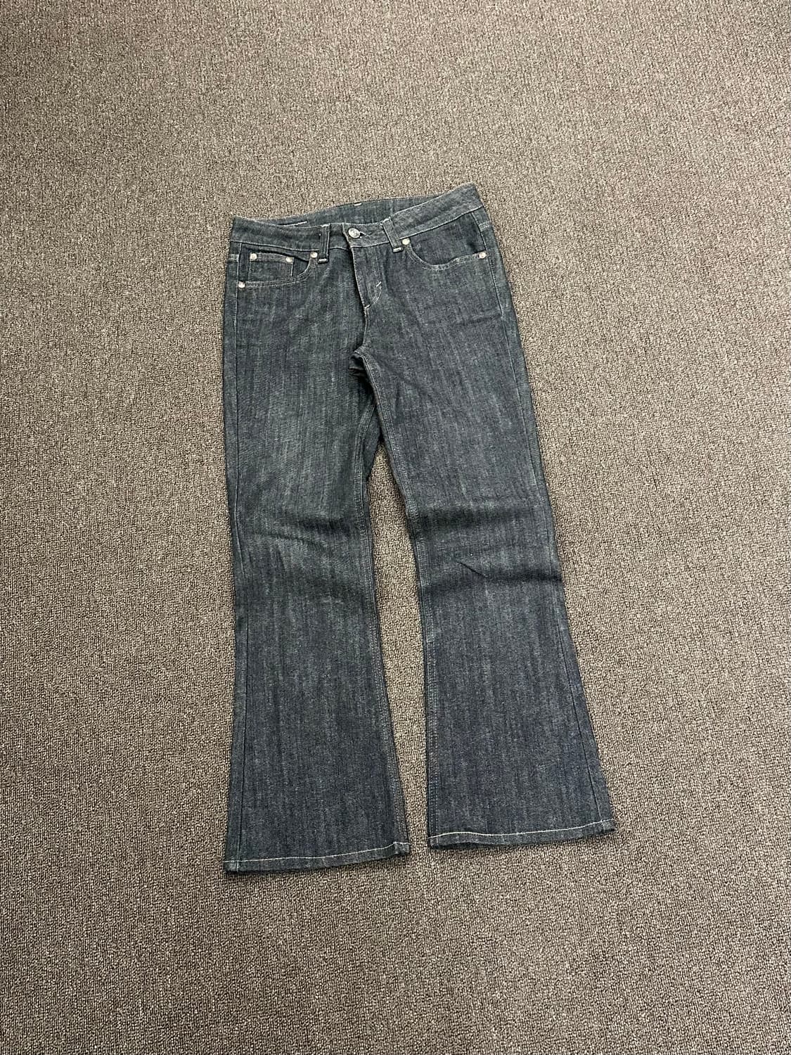 29x31)EDWIN vintage 여성 흑청 생지 데님팬츠 상품이미지3