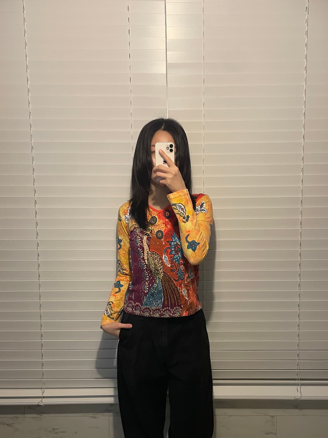 겐조 화공버드 브이넥 탑 상품이미지1