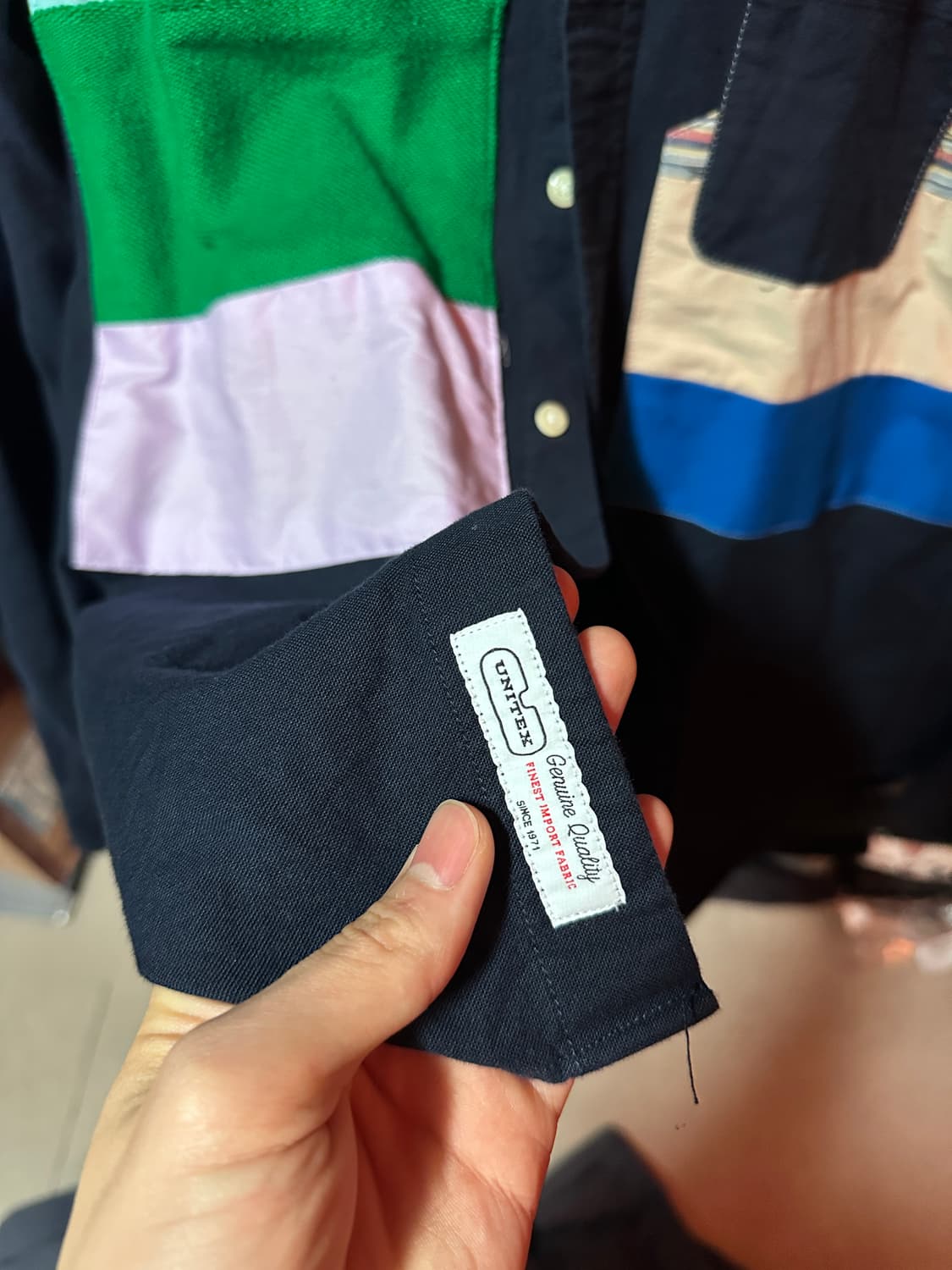 일본 작가 패치워크 셔츠 상품이미지3