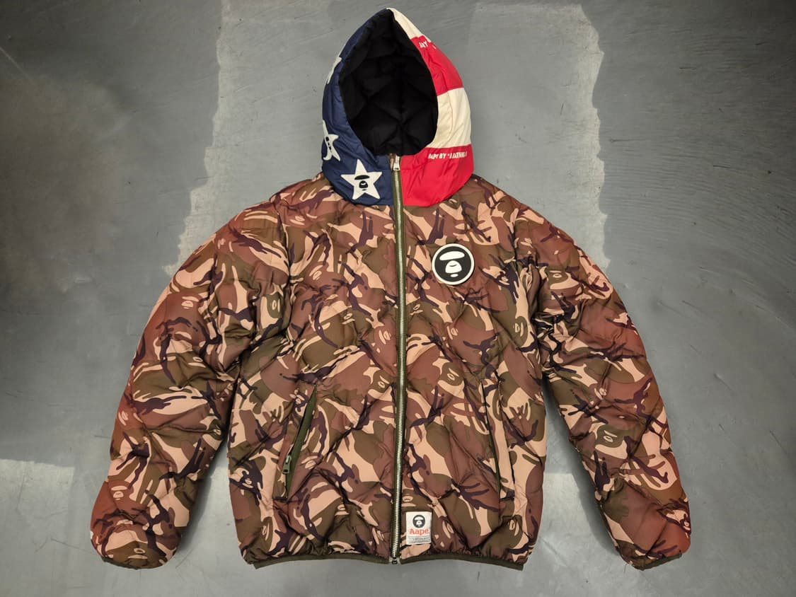 00s Aape 카모 다운 점퍼 상품이미지1