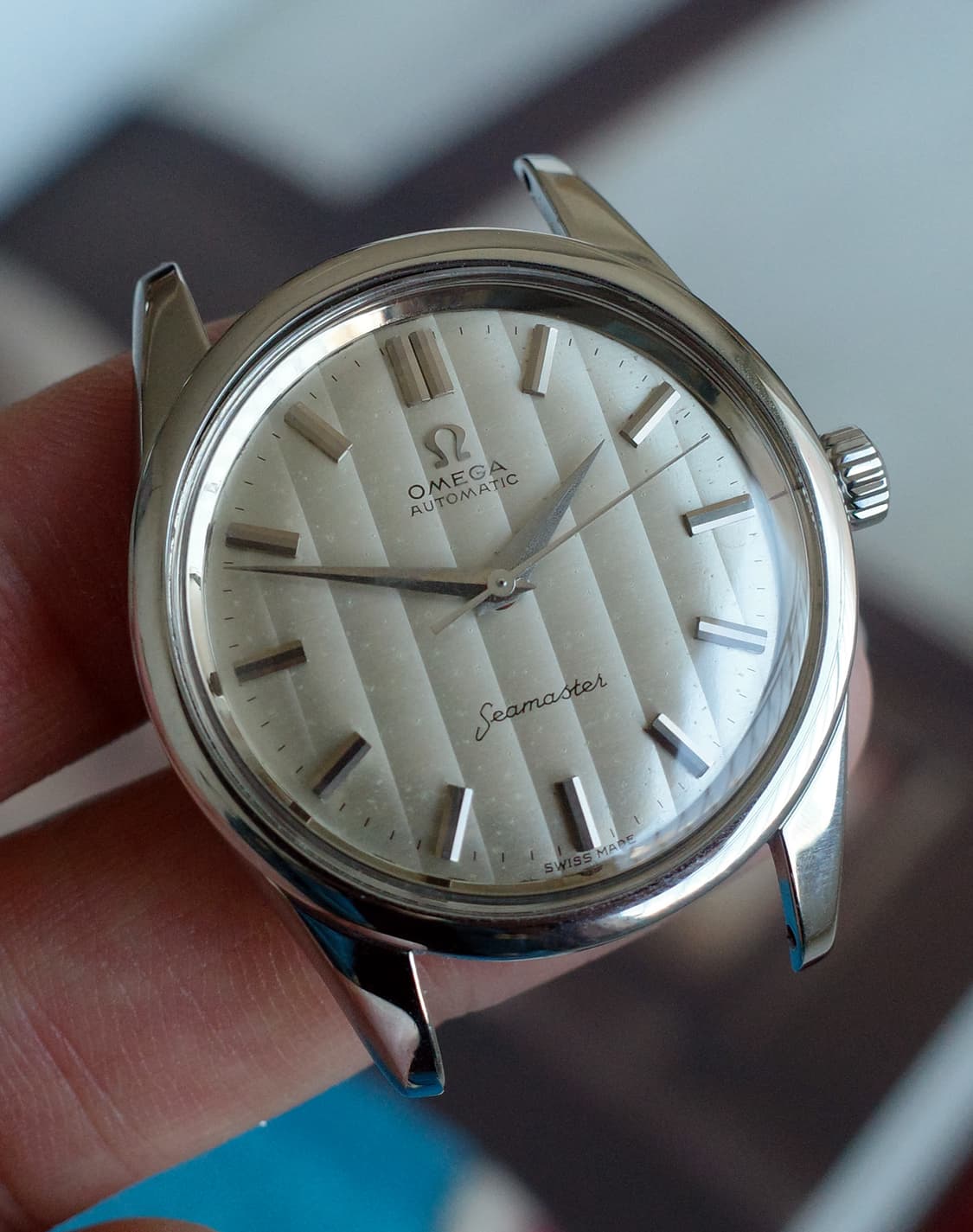 빈티지 오메가 씨마스터 시계 - 유니크 세로 티크 다이얼 상품이미지3