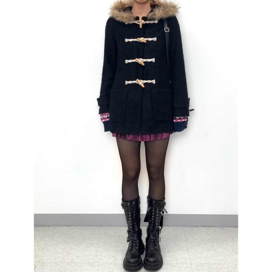 빈티지 후드 더플 코트 상품이미지2