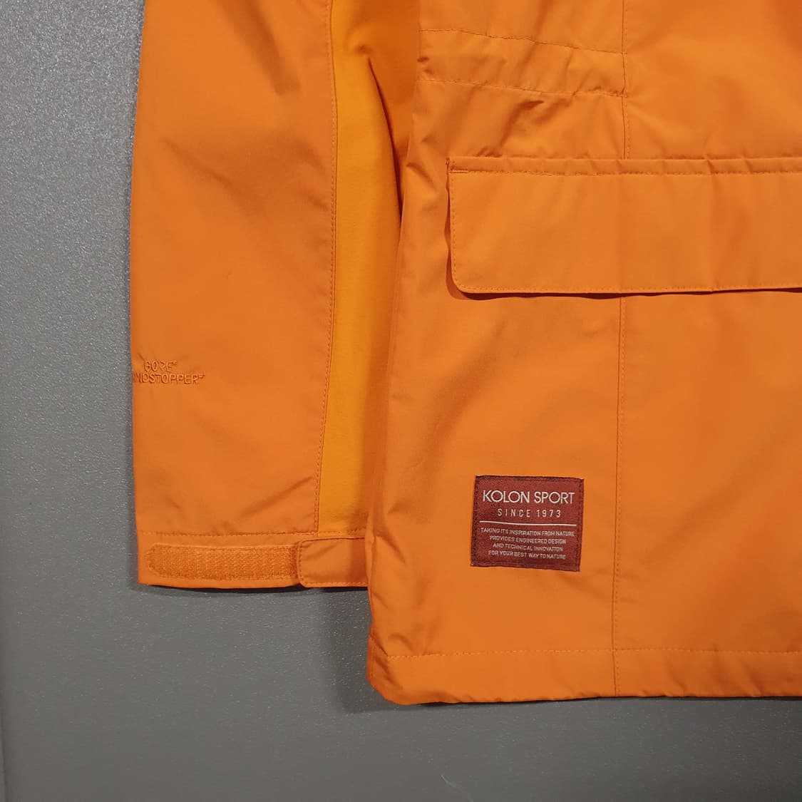95 (M) 코오롱스포츠 고어텍스 윈드스토퍼 포켓 바람막이 후드 자켓 상품이미지2